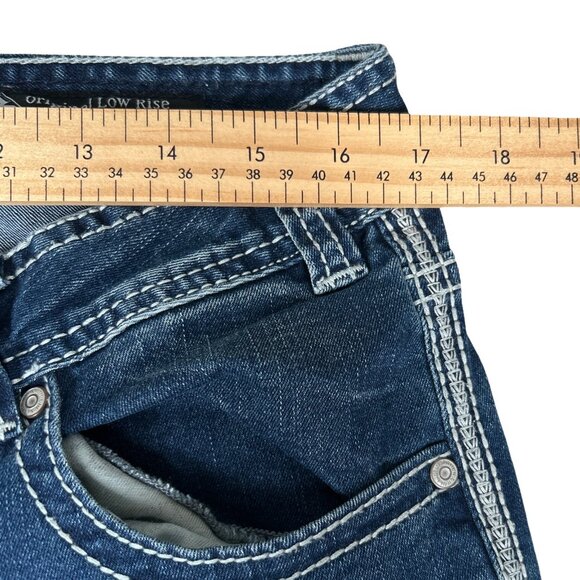 Rock & Roll Boot Cut Jeans Women's Western Cowgirl Low Rise Denim, 31/32 - Picture 10 of 16